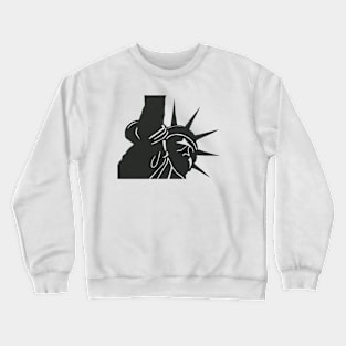 New York - Statue of liberty - in linocut Crewneck Sweatshirt